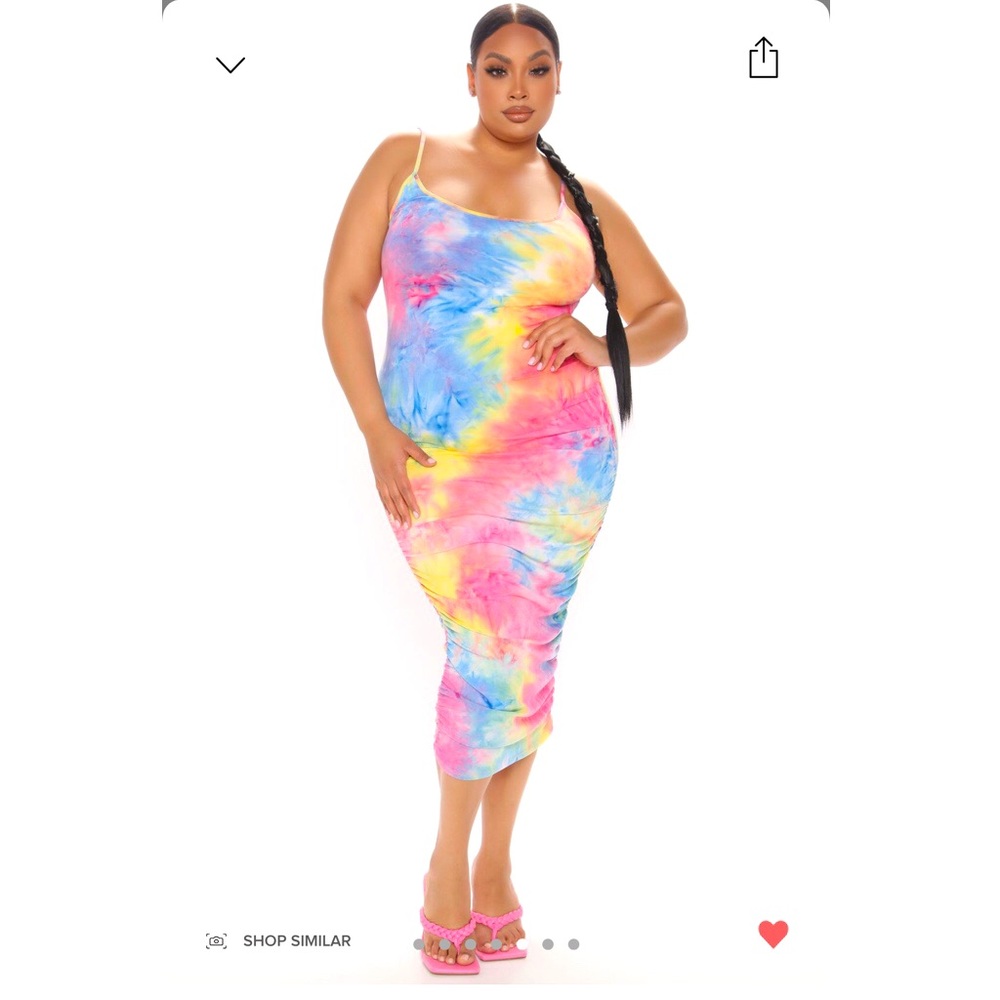 Torrid Fashion Nova Curve Plus Size Tie Dye Dress